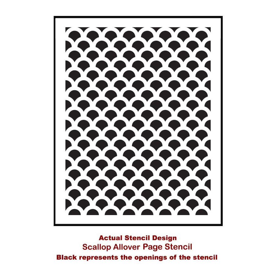 Scallop-allover-medium-card-template-stencil