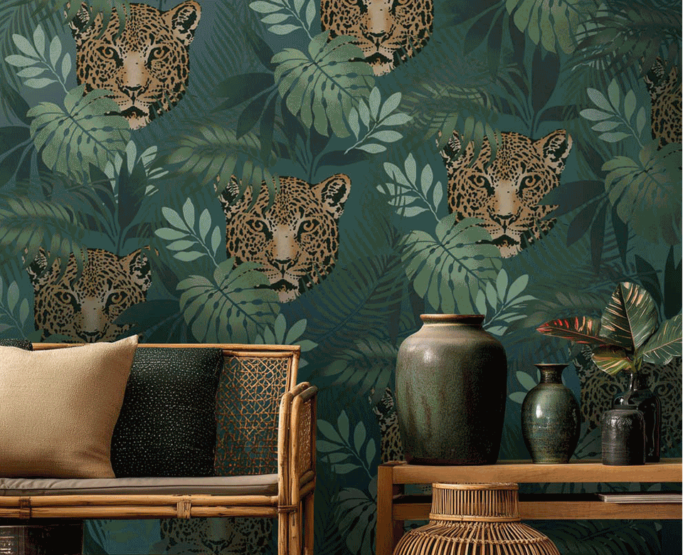 rotating slideshow of various new stencil designs for walls