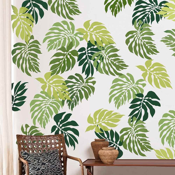 Tropical Leaf Stencil Kit for Painting Walls, Floors and Furniture