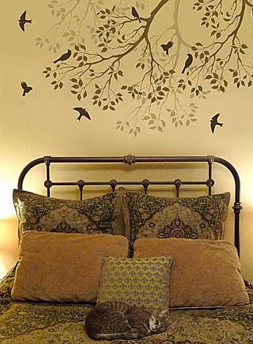 Spring Songbirds Wall Stencil