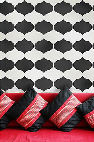 moroccan wall stencil