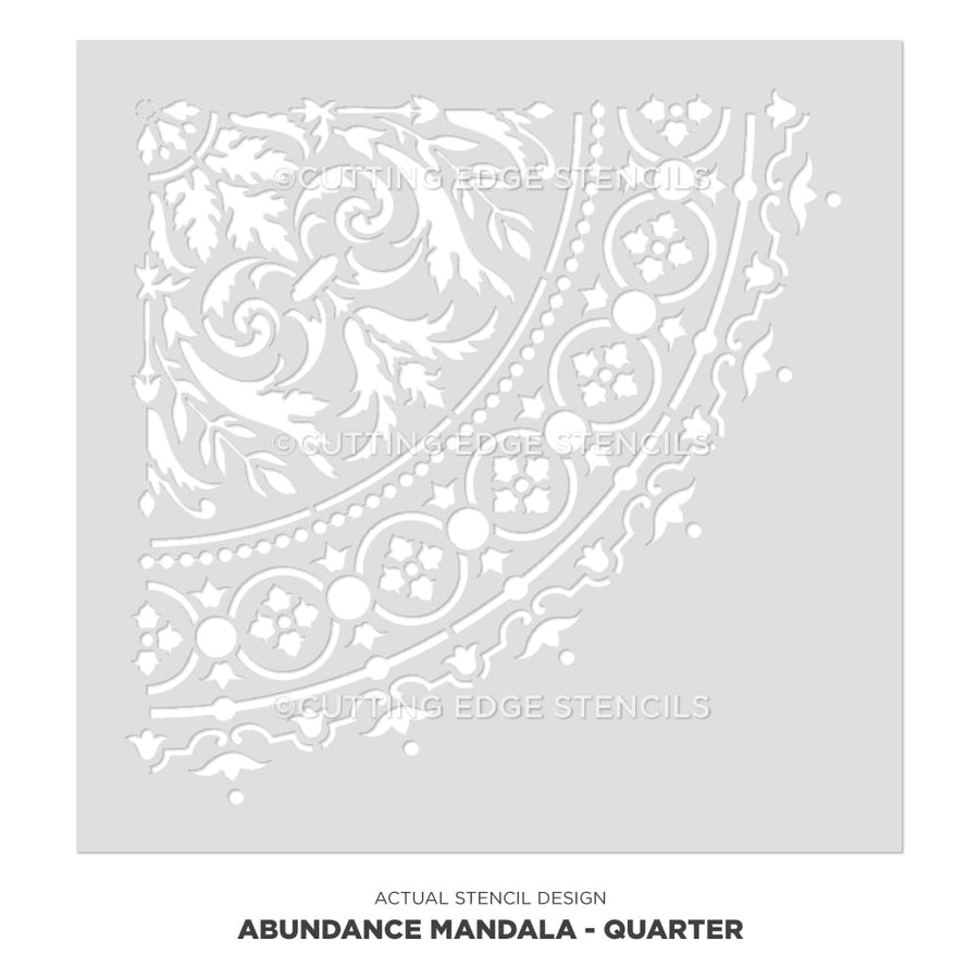 Abundance Mandala Stencil Painted DIY Wall Decor
