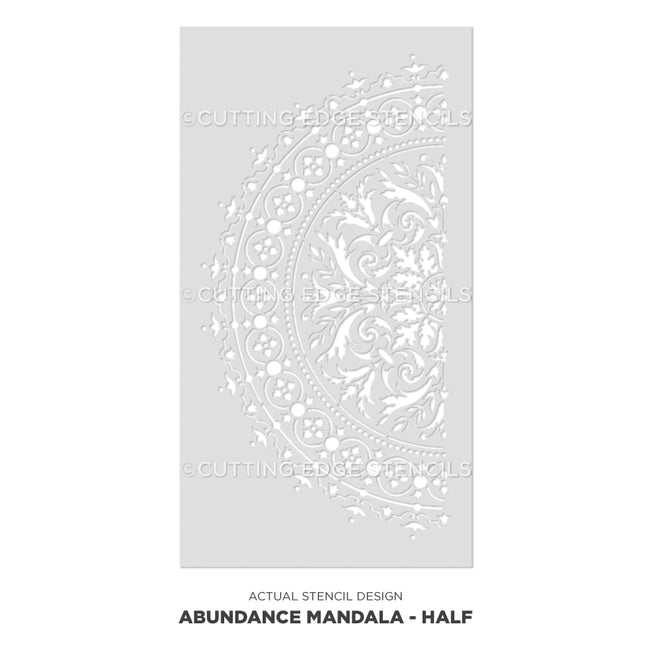 Abundance Mandala Stencil Painted Wall Decor