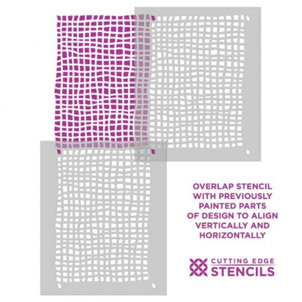 Wall Mesh Pattern Mesh geometric grid stencil patterns - Wallpaper stencils for DIY wall ...