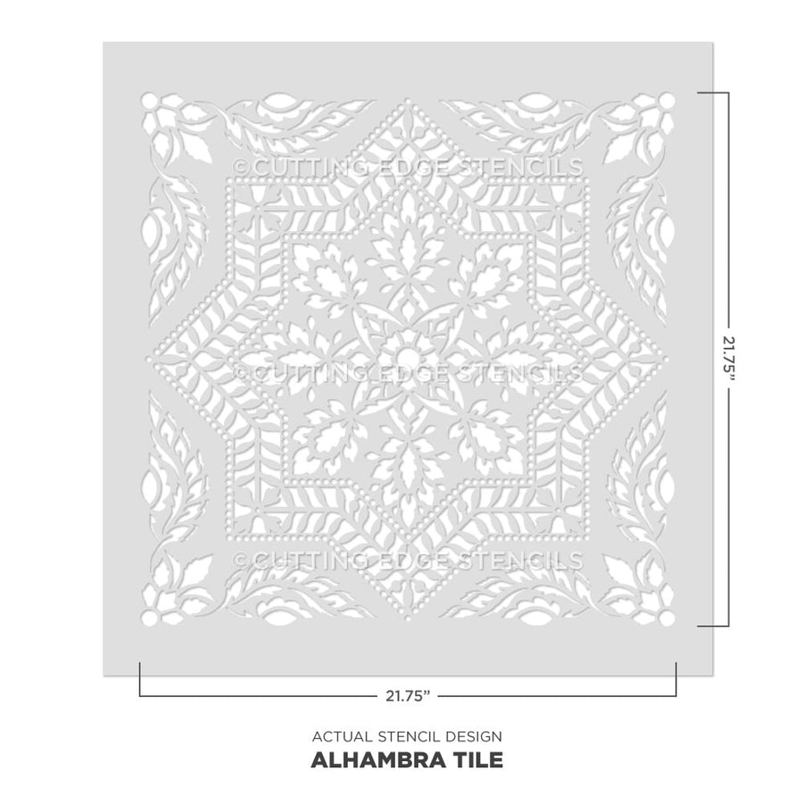 Alhambra-TIle-Stencil-Allover-Stenciling-Design