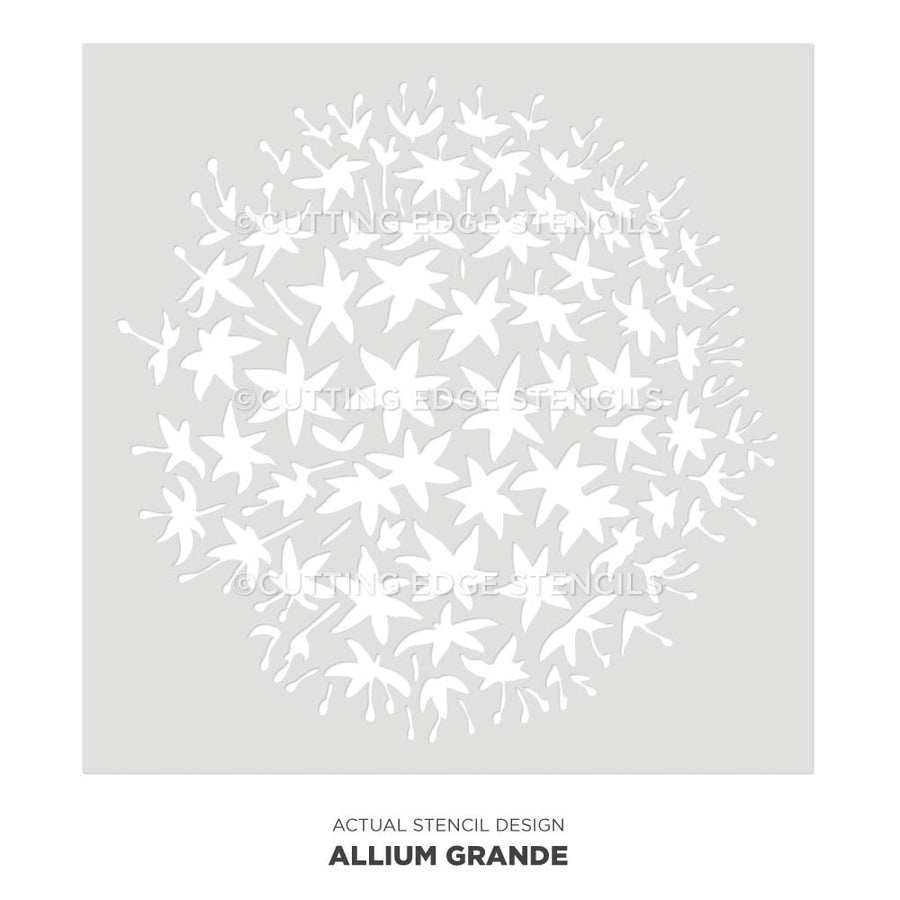Allium Grande Wall Stencil Design
