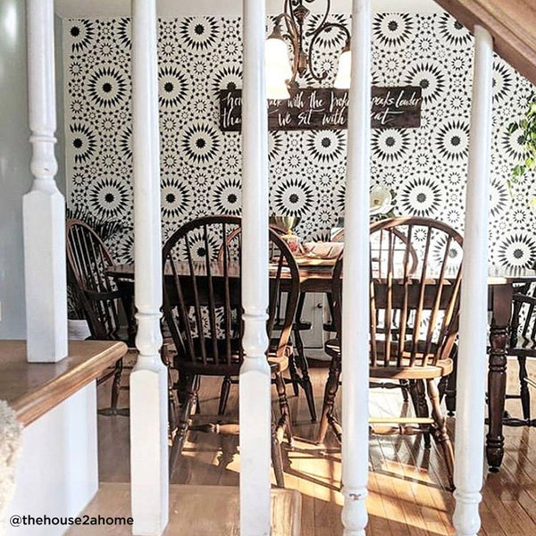 Moroccan Stencils - Tile Stencil Ambrosia for Floors and Walls
