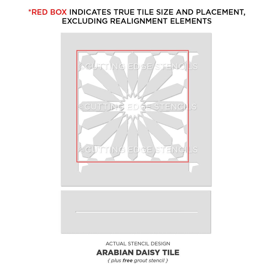 new arabian daisy actual stencil