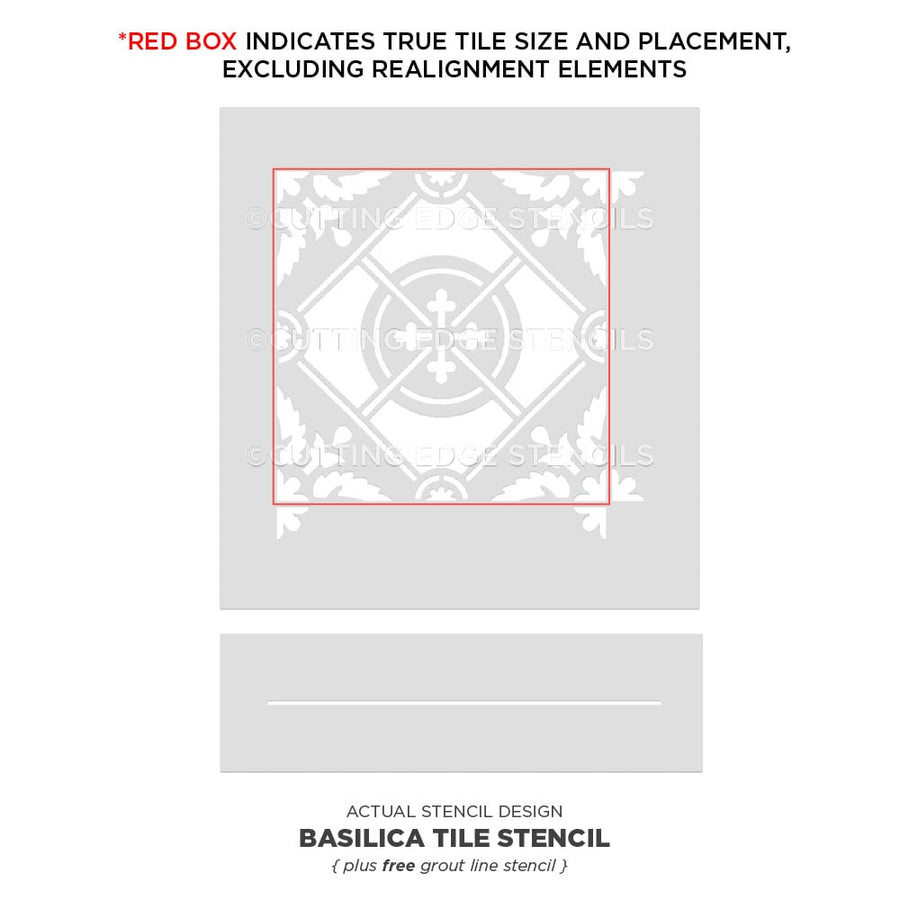 actual tile stencil registration