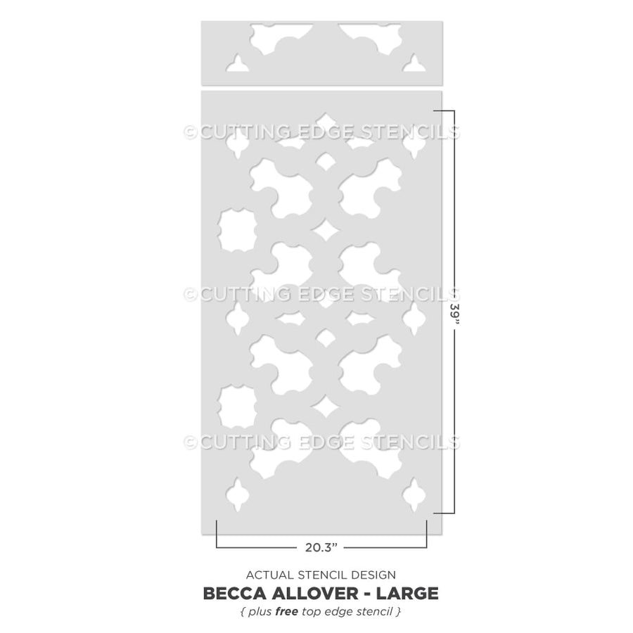 Moroccan wall design stencil becca actual
