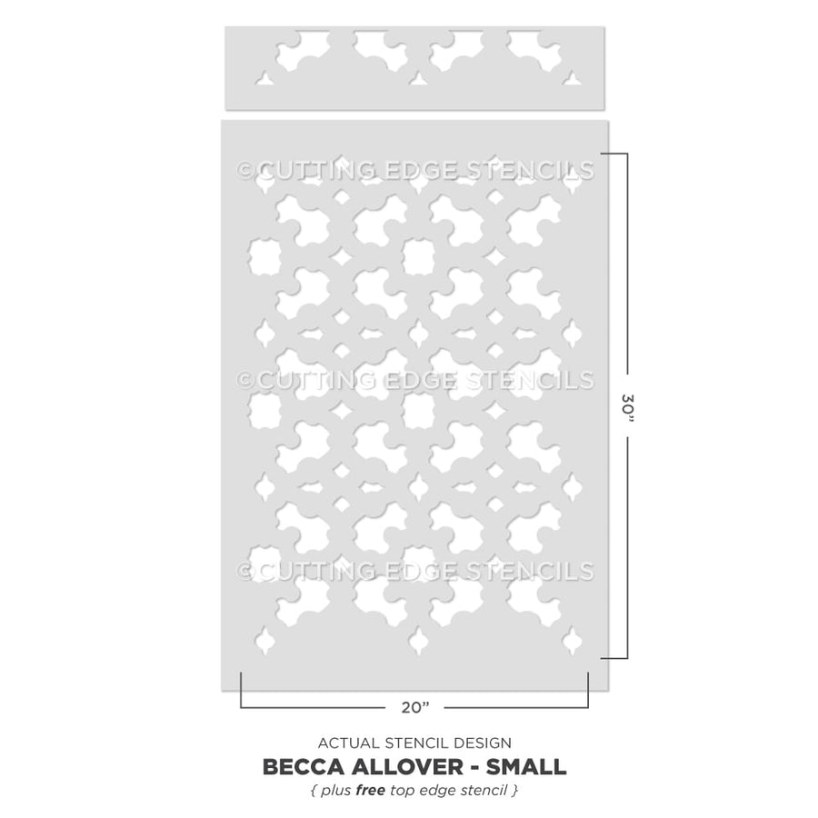 Moroccan Stencil Wall Pattern Becca Actual