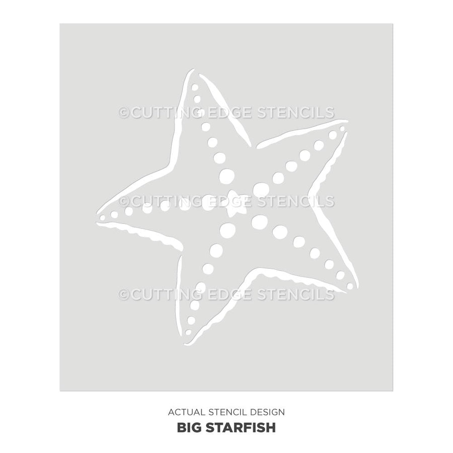 big starfish nautical wall art stencil