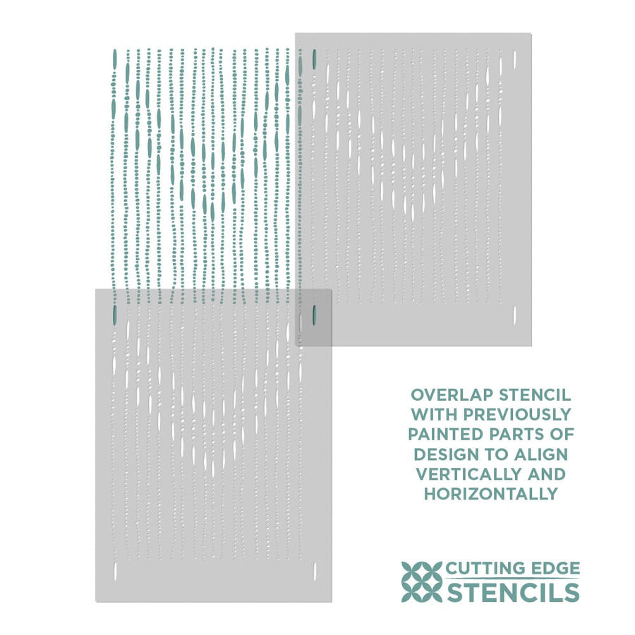 boho beads stencil realignment