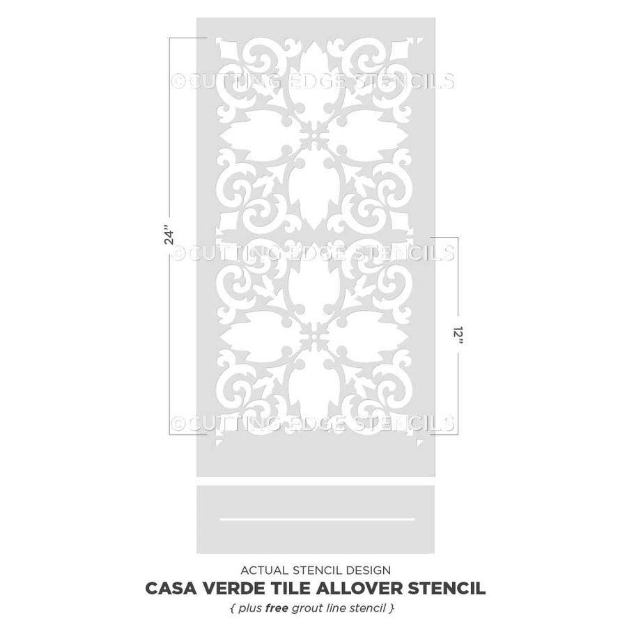 Casa Verde Tile Stencil