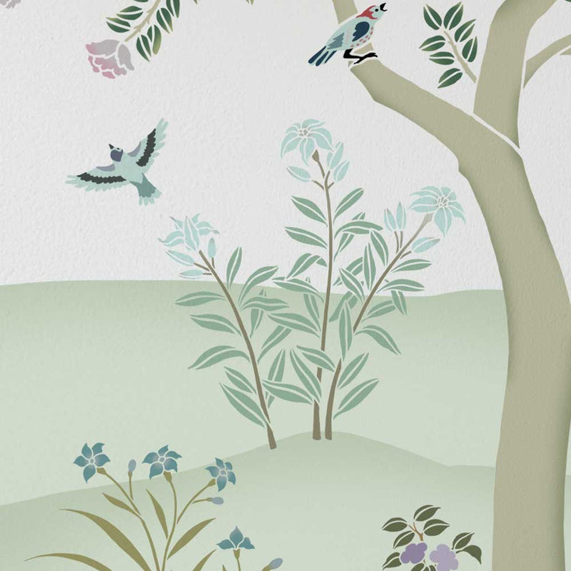 Chinoiserie Lily Stencil