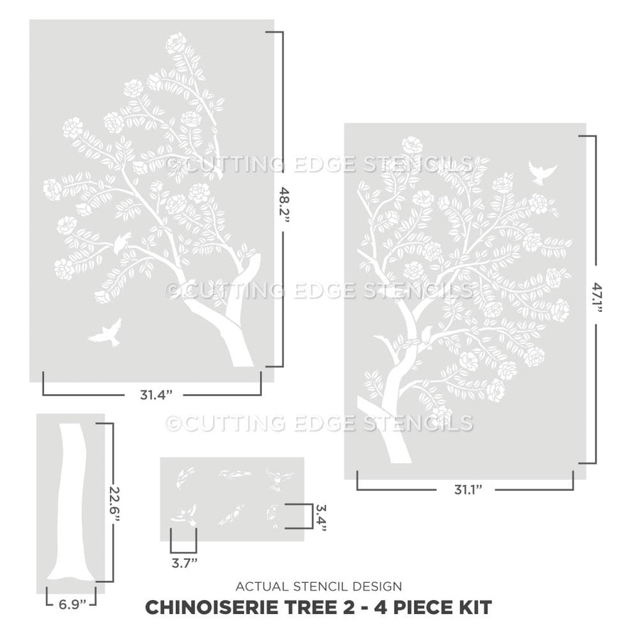 Ultimate Chinoiserie Mural Stencil Kit