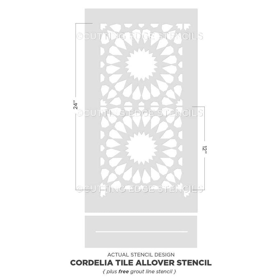 Cordelia Tile Stencil
