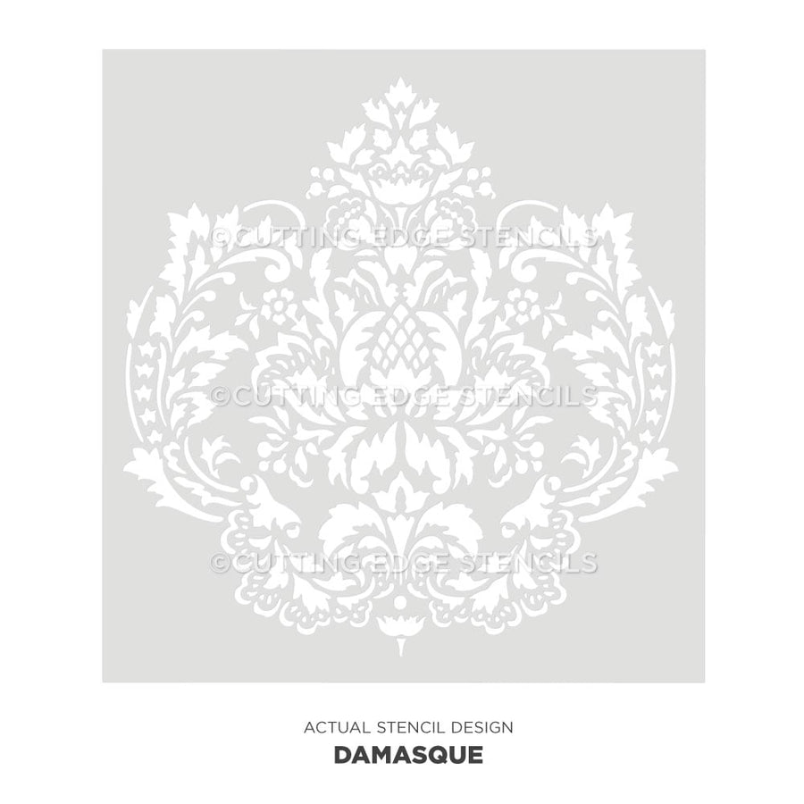 damasque stencil for wall art