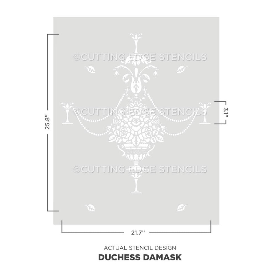 duchess damask stencil for walls