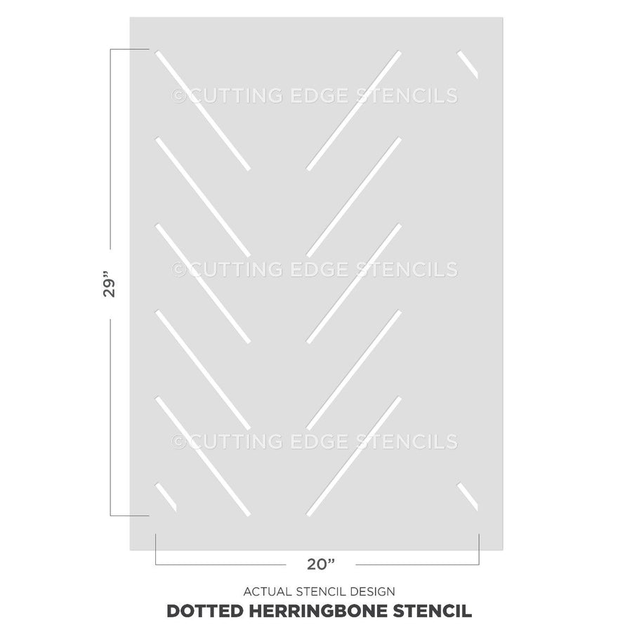 herringbone stencil for walls