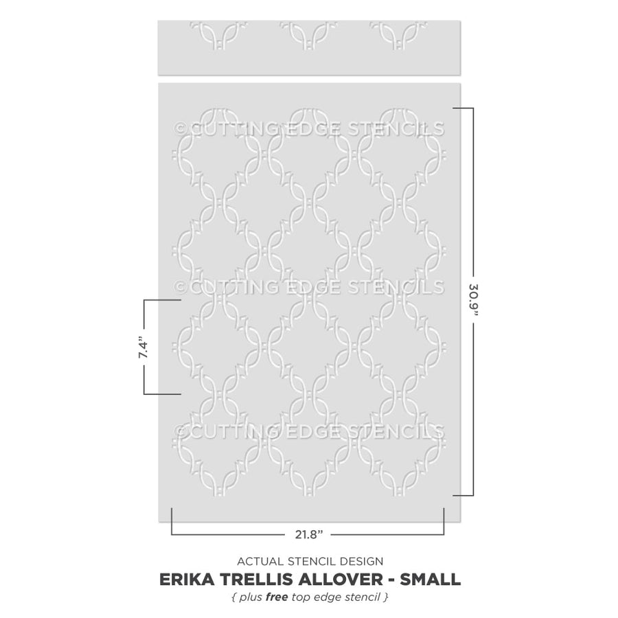 Wall stencil erika trellis wall decal actual