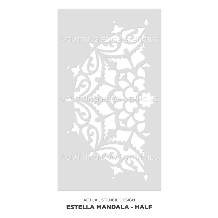 Estella mandala stencil half design
