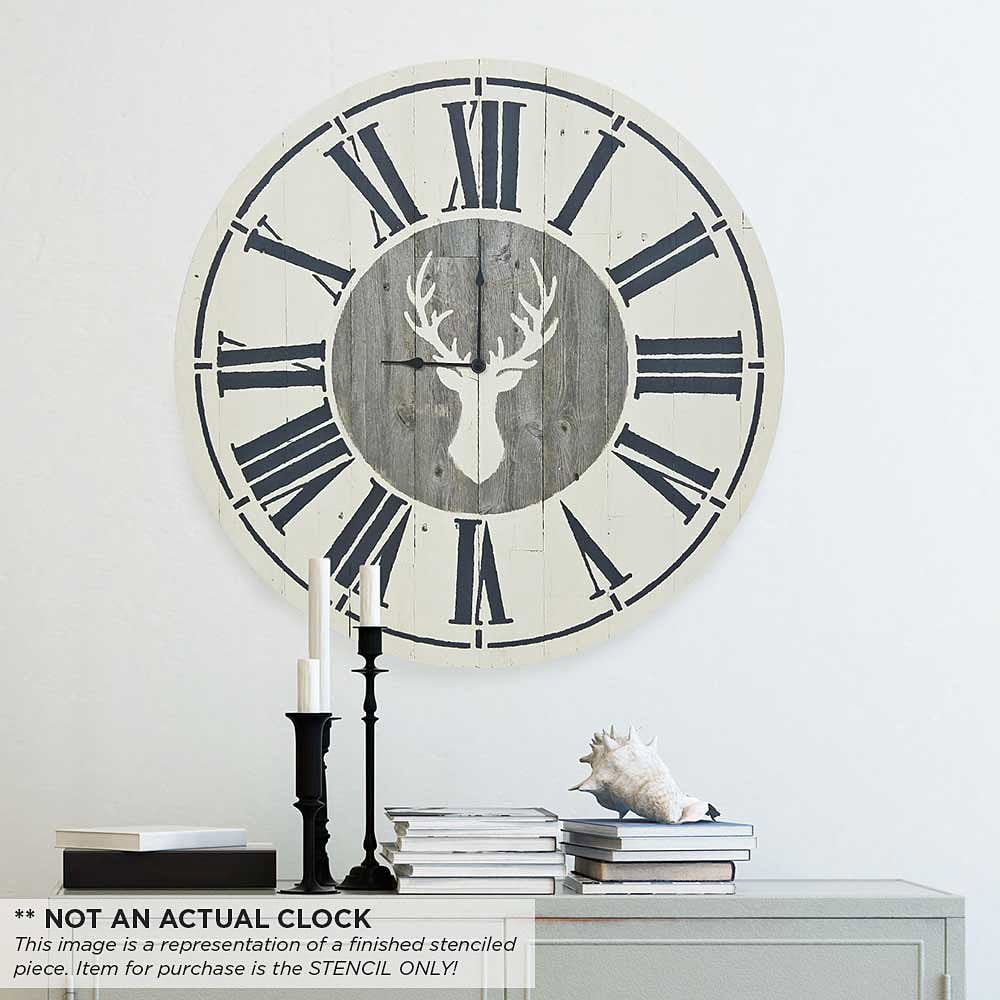Farmhouse Clock Stencil | Reusable Clock Stencils for Rustic Farmhouse ...