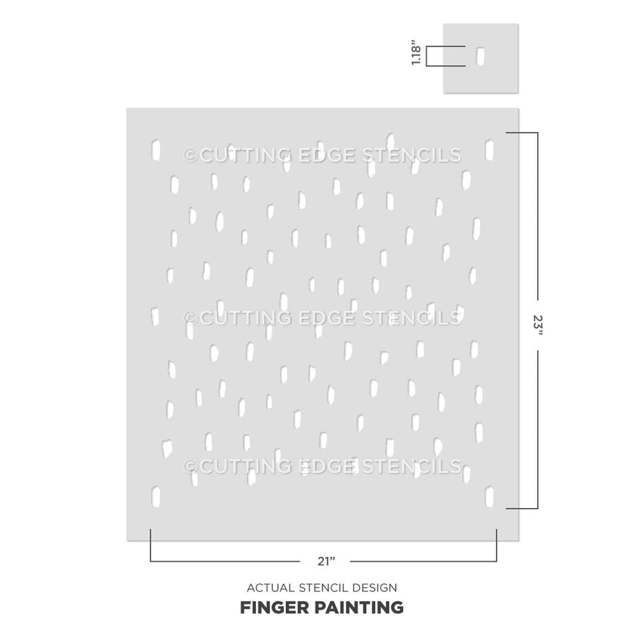 finger painting actual stencil image