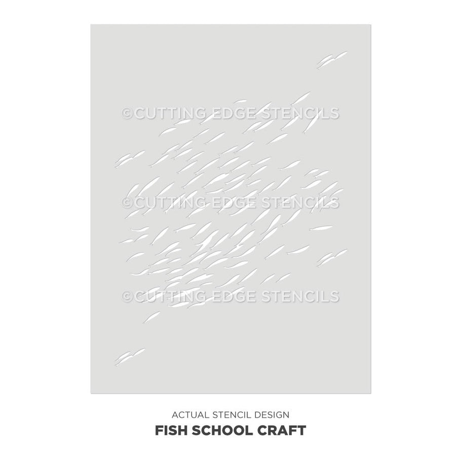 fish school craft stencil