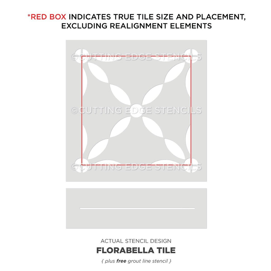 actual stencil image florabella tile stencil for floors and walls