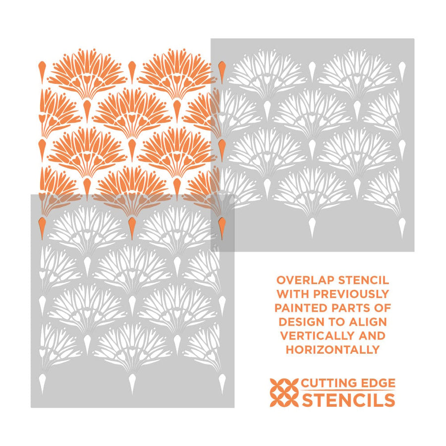 alignment image fam flower wall stencil glam deco stencil