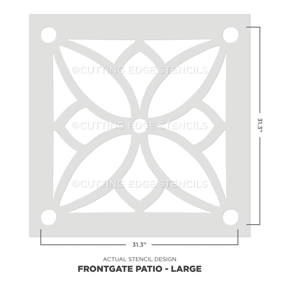 front gate patio large concrete stencil actual stencil image