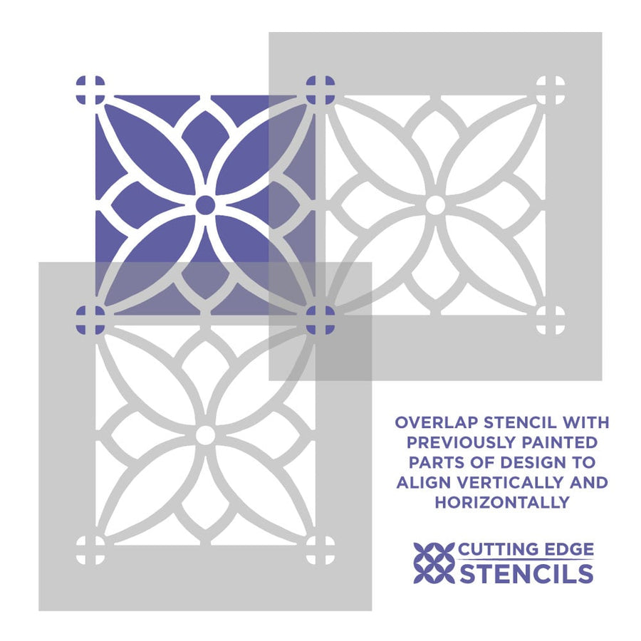 alignment stencil for floors front gate tile stencil