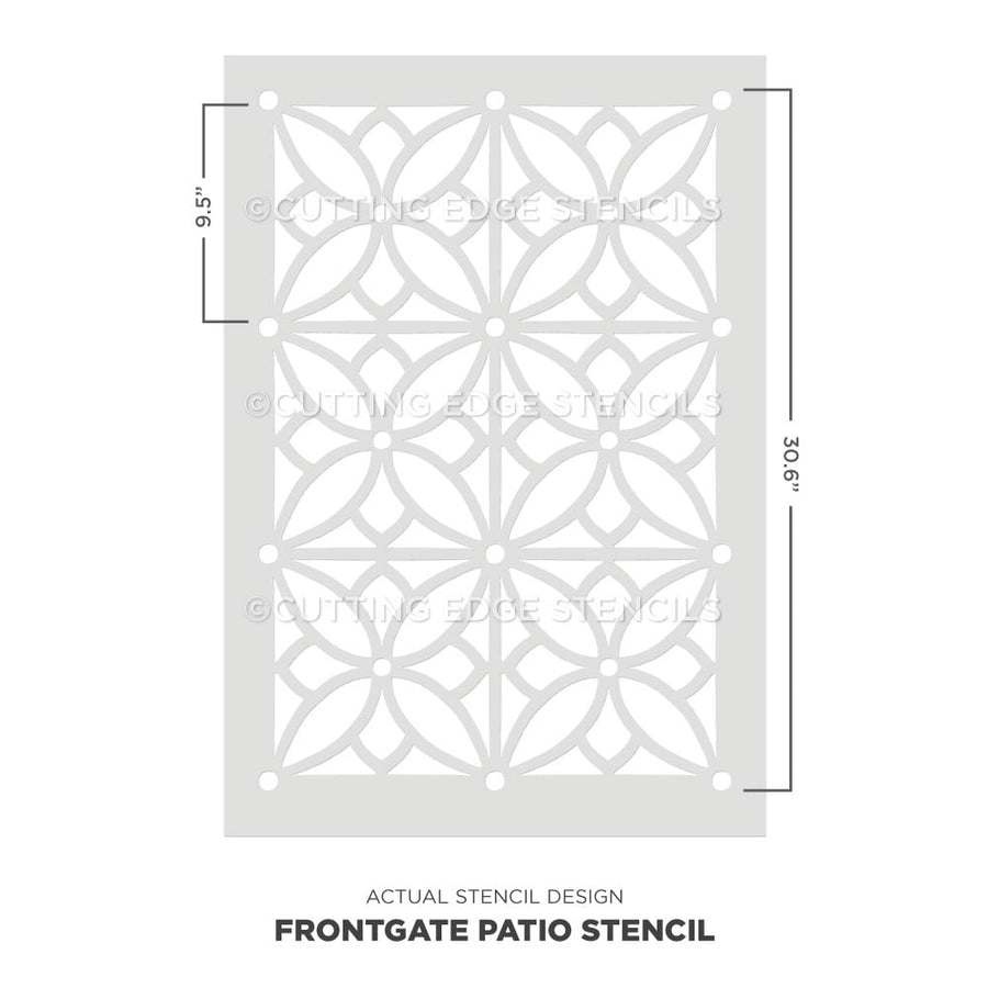 front gate patio stencil wall stencil actual image