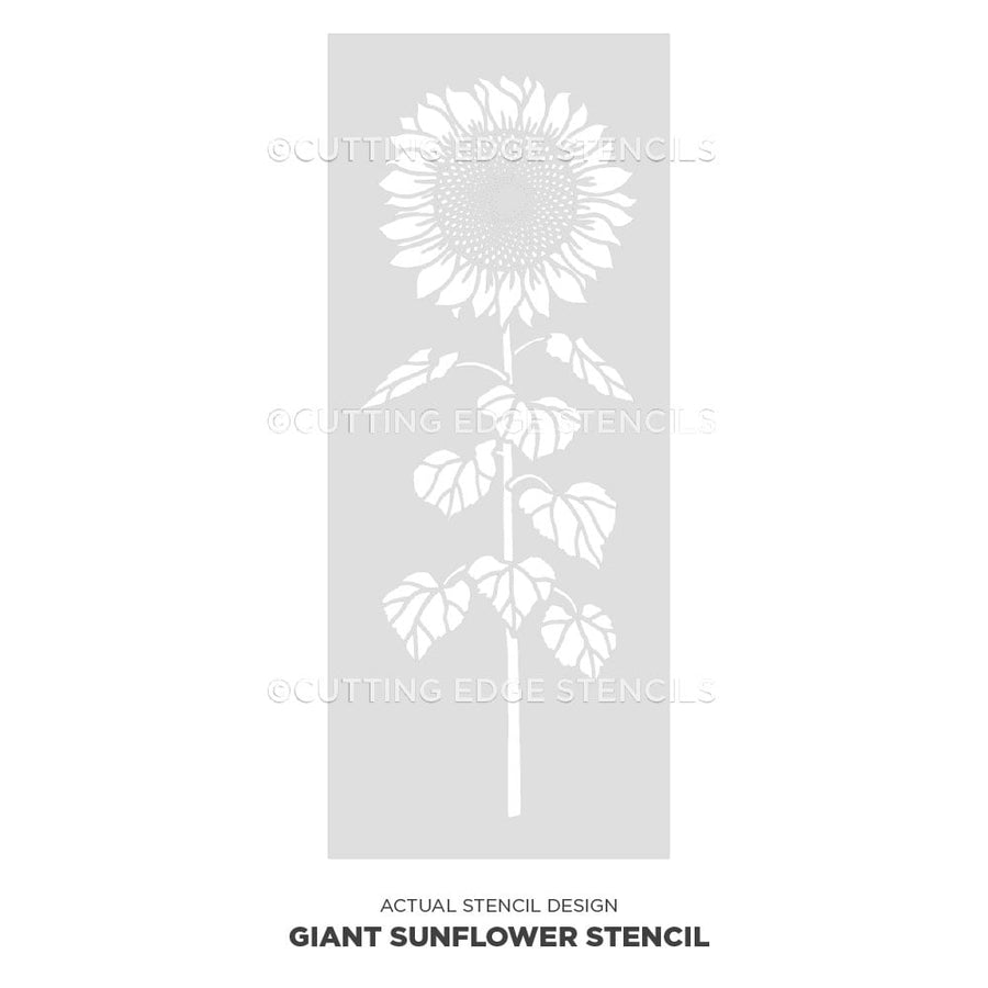 sunflower wall art actual stencil image