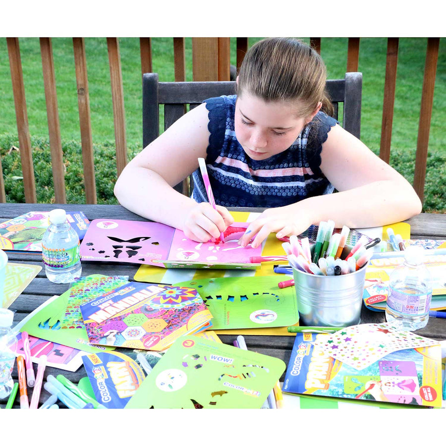 girl stenciling