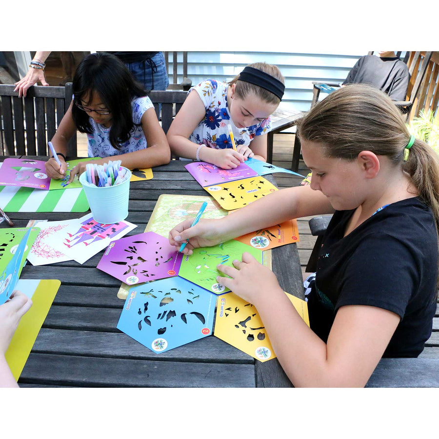 girl stenciling