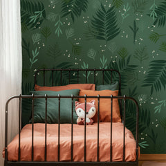 Green Foliage Wall Pattern Stencil Kit