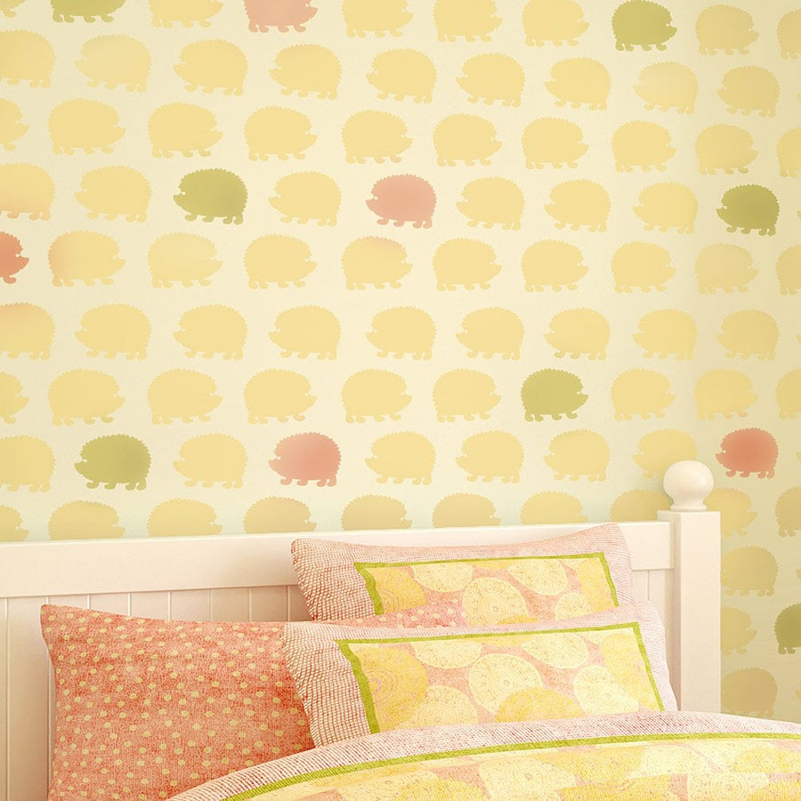 hedgehog-wall-pattern-stencil-DIY-home-decor
