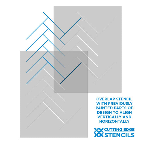Herringbone Tile Stencil for painting backsplash or floor | Reusable ...