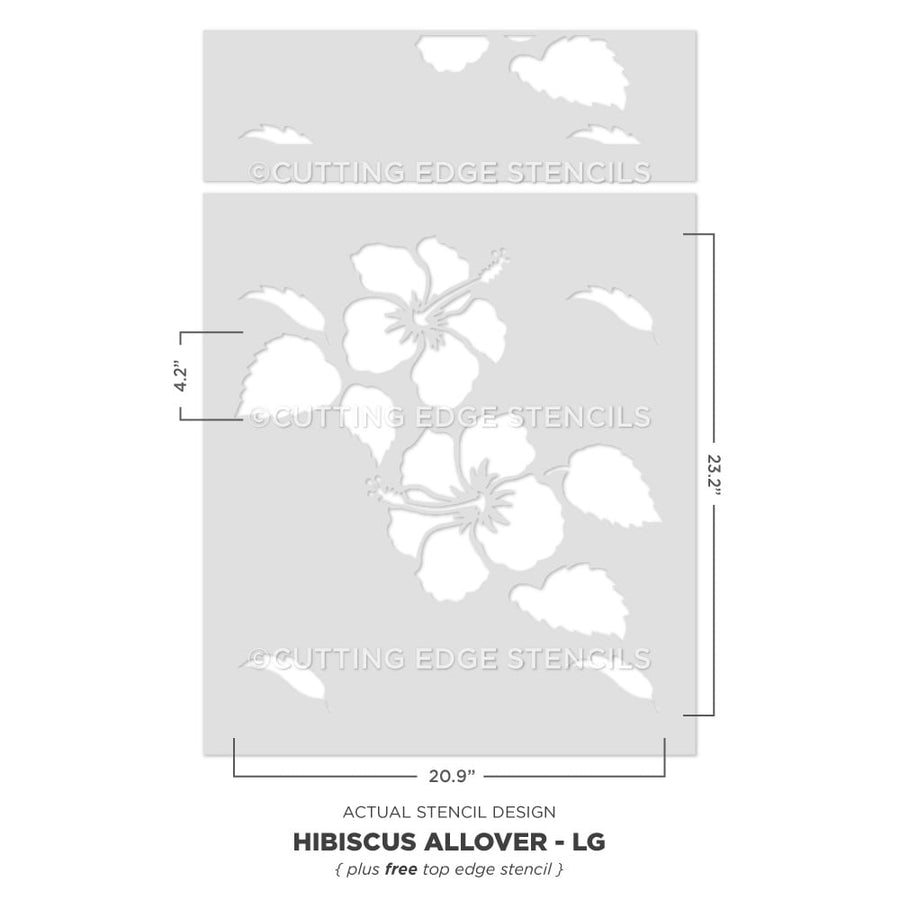 hibiscus stencil