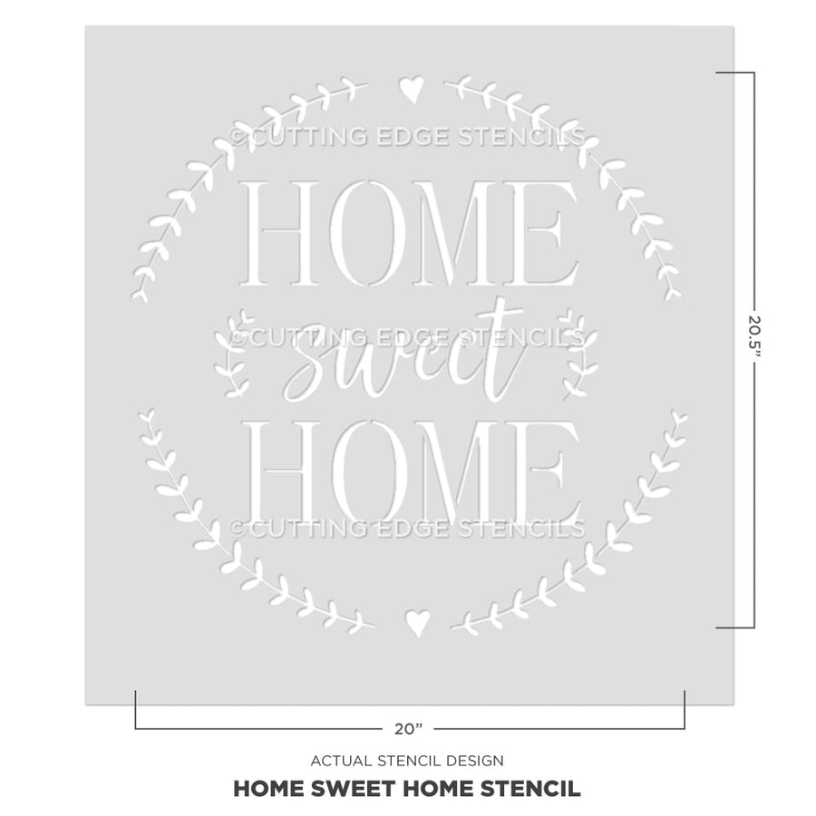 home sweet home sign stencil actual image