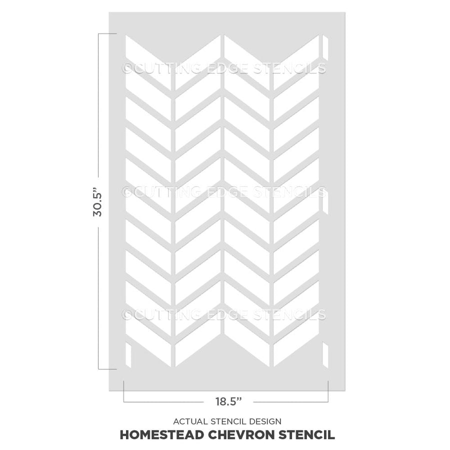 herringbone stencil for walls