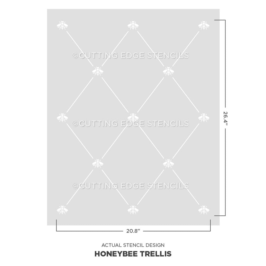 french honeybee trellis stencil