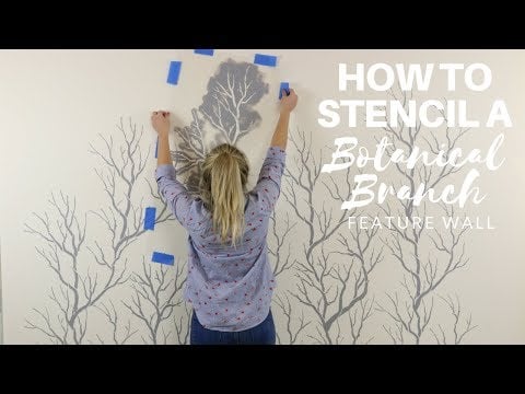 Peach Tree Branch Stencil