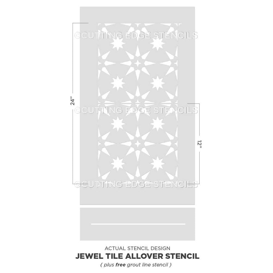 Jewel Tile Stencil