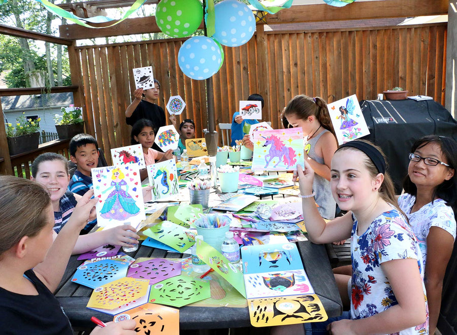 kids stenciling