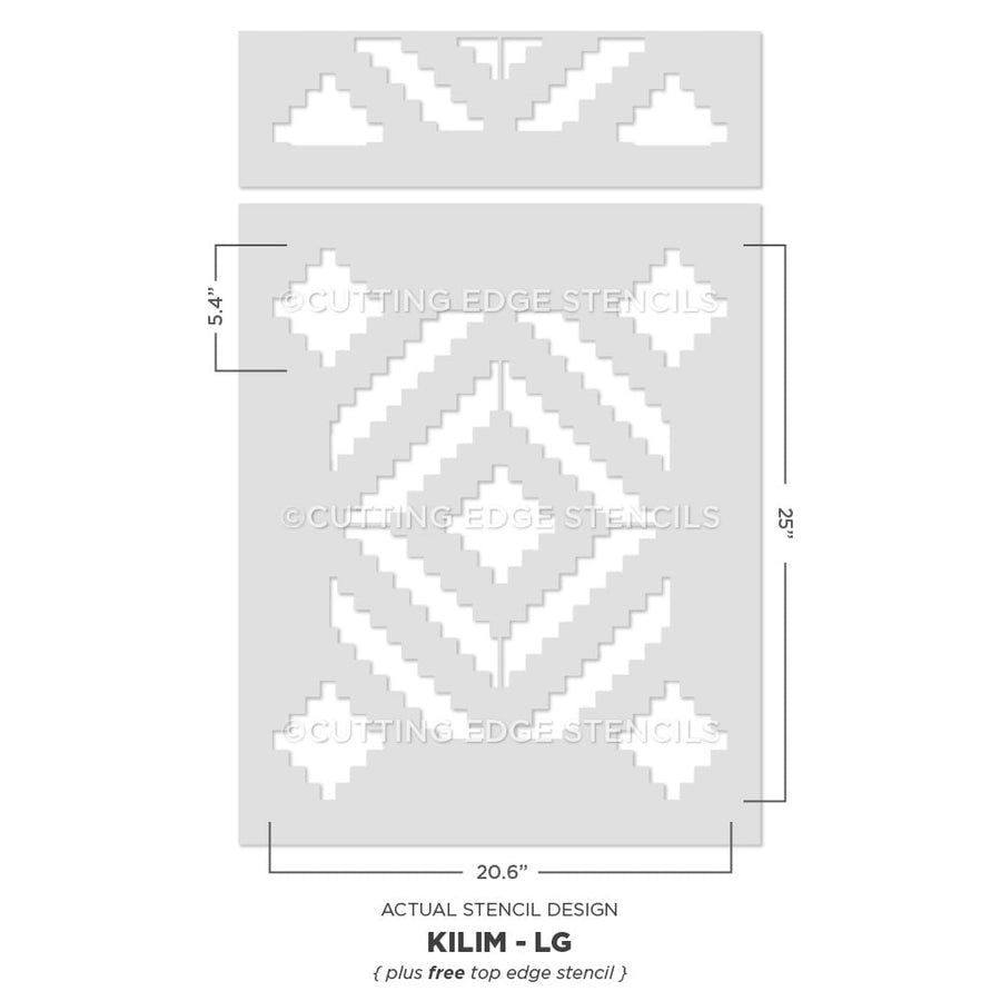 kilim geometric stencil