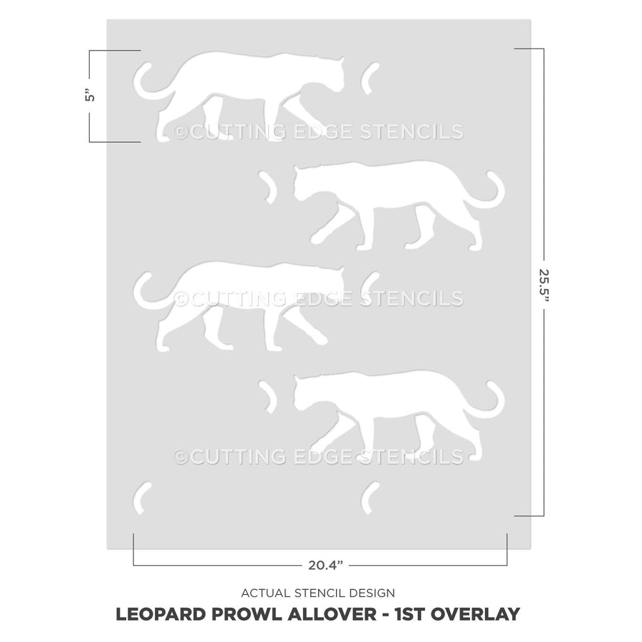 walking leopard stencil