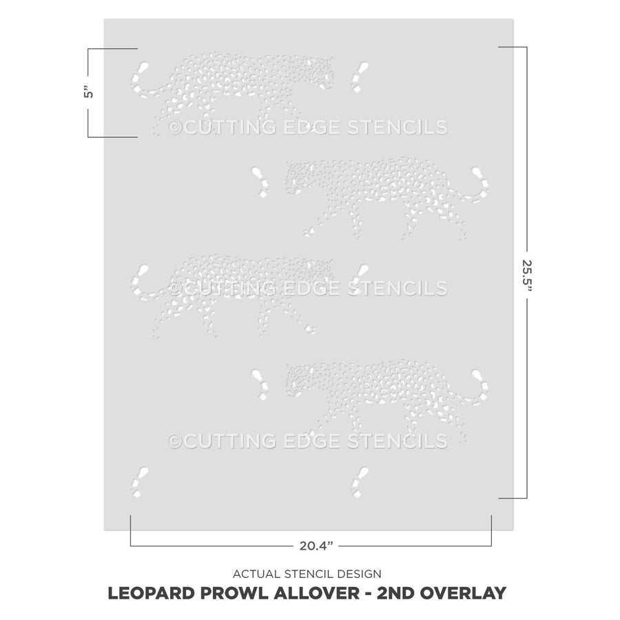 leopard walk stencil